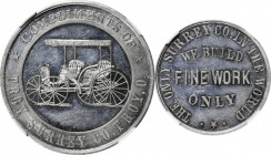 Trade Tokens and Store Cards

Ohio--Troy. Undated (1870s) Troy Surrey Company. cf. Rulau Oh-Tr 7. Aluminum. Plain Edge. MS-61 (NGC).

39 mm. Obv: ...