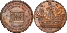 Trade Tokens and Store Cards

Pennsylvania--Philadelphia. Undated Dickeson's Coin & Medal Safe (Evans & Watson). Rulau Pa-Ph 44, Kenney Muling-10, W...