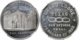 Late 19th and 20th Century Tokens

Texas--San Antonio. 1892 The Alamo / Grand Lodge of Texas. Rulau-San 5. Aluminum. Plain Edge. MS-63 DPL (NGC).
...
