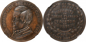 Augustus B. Sage Medals

Undated (1858) Sage's Odds and Ends -- No. 3, Paul Morphy. Original. Bowers-3. Die State I. Copper. Plain Edge. MS-63 BN (N...