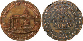 Augustus B. Sage Medals

Undated (ca. 1858) Sage's Historical Tokens -- No. 7, The Home of Washington - Mount Vernon. Original. Bowers-7, Musante GW...