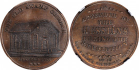 Augustus B. Sage Medals

"1767" (ca. 1858) Sage's Historical Tokens -- No. 13, The Old Swamp Church. Original. Bowers-13. Die State I. Copper. Plain...