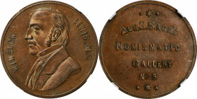 Augustus B. Sage Medals

Undated (1859) Sage's Numismatic Gallery -- No. 5, Winslow Lewis. Original. Bowers-5a. Die State I. Copper. Plain Edge. MS-...