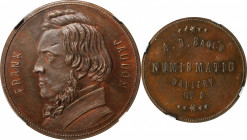 Augustus B. Sage Medals

Undated (1859) Sage's Numismatic Gallery -- No. 5, Frank Jaudon. Original. Bowers-5b. Die State I. Copper. Plain Edge. MS-6...