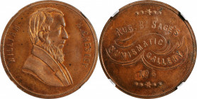 Augustus B. Sage Medals

Undated (1859) Sage's Numismatic Gallery -- No. 6, William H. Chesley. Original. Bowers-6a. Die State I. Copper. Plain Edge...