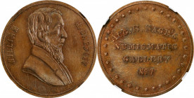 Augustus B. Sage Medals

Undated (1859) Sage's Numismatic Gallery -- No. 7, William H. Chesley. Original. Bowers-7. Die State I. Copper. Plain Edge....