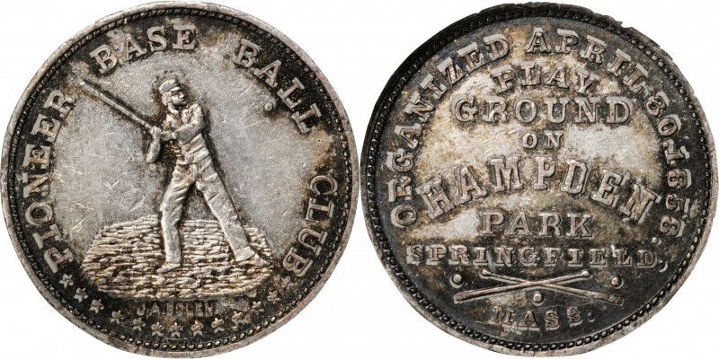 John Adams Bolen Medals

"1858" (ca. 1861) Pioneer Baseball Club Medal. By Joh...