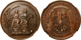 So-Called Dollars

Undated Louisiana Mechanics & Agricultural Fair Association Medal. HK-725, Harkness La-40. Rarity-6. Bronze. MS-63 BN (NGC).

4...