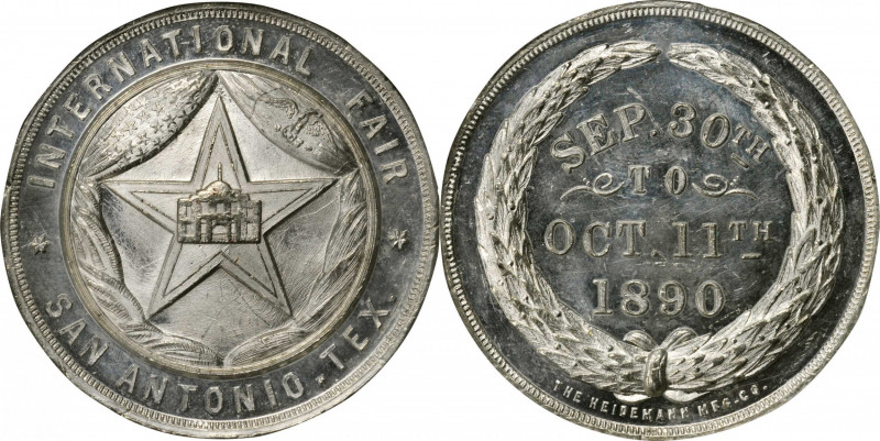 So-Called Dollars

1890 International Fair, San Antonio, Texas Medal. Unlisted...