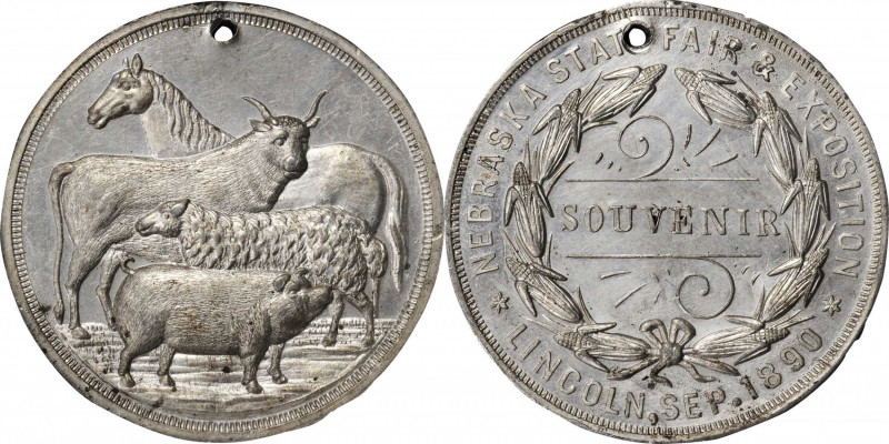 So-Called Dollars

1890 Nebraska State Fair & Exposition Souvenir Medal. Unlis...