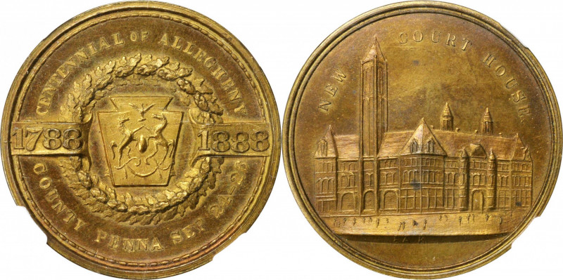 So-Called Dollars

1888 Centennial of Allegheny County, Pennsylvania Medal. Un...