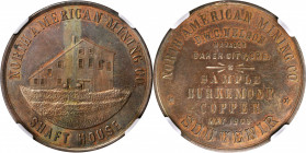 So-Called Dollars

1906 North American Mining Co., Baker City, Oregon Souvenir Medal. Unlisted SCD-344. Copper. MS-63 BN (NGC).

38 mm.

From th...