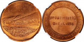So-Called Dollars

1907 Norwegian-American Mining and Smelting Co. Medal. Copper. Unc Details--Reverse Cleaned (NGC).

38 mm. Obv: Mining building...