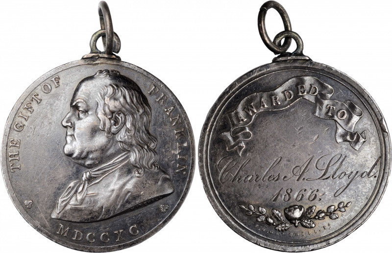 School, College and University Medals

1866 Boston Schools Award Medal. By Fra...