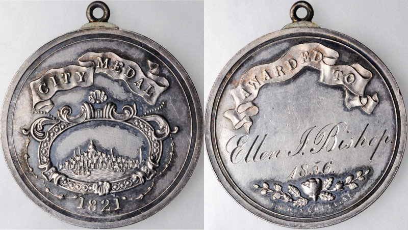 School, College and University Medals

1856 Boston Schools Award Medal. By Fra...