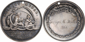 School, College and University Medals

1866 Peabody Medal for Danvers (Massachusetts) Schools. By Francis N. Mitchell. Julian SC-19. Silver. About U...