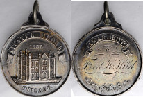 School, College and University Medals

"1857" Foster Medal for Chicago Schools. Silver. Extremely Fine, Edge Nicks, Tooled.

34.2 mm. 22.09 grams....