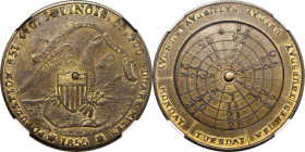 Miscellaneous Medals

1855 Calendar Medal. Illinois. Wright-613. Brass. AU-50 (NGC).

36.6 mm.

From the Robert Adam Collection of Tokens and Me...