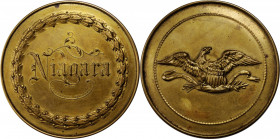 Miscellaneous Medals

1869 Medallion-Style Brass Case Enclosing Images of Niagara Falls.

58 mm. The case Extremely Fine. The 16 circular duo-tone...