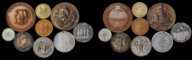Miscellaneous Exonumia

Lot of (9) Tokens and Medals.

All 24 mm to 52 mm, struck in minor metals, and grading Extremely Fine or better; a couple ...