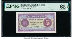 Bangladesh Bangladesh Bank 5 Taka ND (1972) Pick 7 PMG Gem Uncirculated 65 EPQ. Staple holes at issue. 

HID09801242017

© 2020 Heritage Auctions | Al...