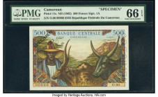 Cameroon Banque Centrale 500 Francs ND (1962) Pick 11s Specimen PMG Gem Uncirculated 66 EPQ. 

HID09801242017

© 2020 Heritage Auctions | All Rights R...