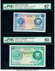 Cyprus Central Bank of Cyprus 250; 500 Mils 1.6.1974; 19.9.1979 Pick 41b; 42c Two Examples PMG Superb Gem Unc 67 EPQ; Gem Uncirculated 65 EPQ. 

HID09...