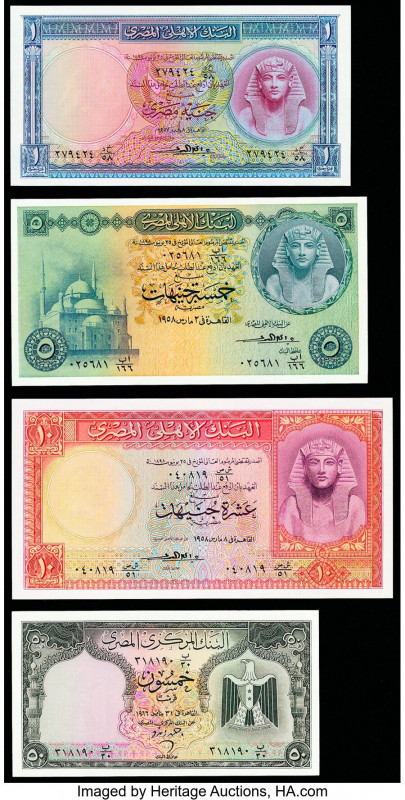 Egypt Central Bank of Egypt Group Lot of 8 Examples Crisp Uncirculated. 

HID098...