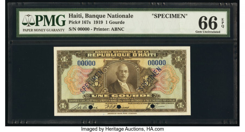 Haiti Banque Nationale de la Republique d'Haiti 1 Gourde 1919 (ND 1935-42) Pick ...