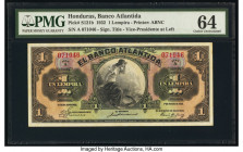 Honduras Banco Atlantida 1 Lempira 1.3.1932 Pick S121b PMG Choice Uncirculated 64. Edge staining. 

HID09801242017

© 2020 Heritage Auctions | All Rig...
