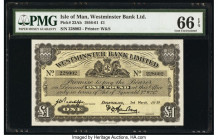 Isle Of Man Westminster Bank Limited 1 Pound 3.3.1959 Pick 23Ab PMG Gem Uncirculated 66 EPQ. 

HID09801242017

© 2020 Heritage Auctions | All Rights R...