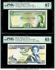 Jersey States of Jersey 1; 20 Pounds ND (1963); ND (2000) Pick 8b; 29a Two Examples PMG Superb Gem Unc 67 EPQ; Gem Uncirculated 65 EPQ. 

HID098012420...
