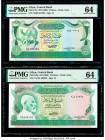 Libya Central Bank of Libya 5; 10 Dinars ND (1980) Pick 45a; 46a Two Examples PMG Choice Uncirculated 64 (2). 

HID09801242017

© 2020 Heritage Auctio...