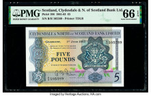 Scotland Clydesdale & North of Scotland Bank Ltd. 5 Pounds 1.6.1962 Pick 196 PMG Gem Uncirculated 66 EPQ. 

HID09801242017

© 2020 Heritage Auctions |...