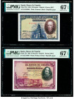 Spain Banco de Espana 25; 50 Pesetas 15.8.1928 Pick 74b; 75b Two Examples PMG Superb Gem Unc 67 EPQ (2). 

HID09801242017

© 2020 Heritage Auctions | ...