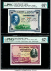 Spain Banco de Espana 100; 50 Pesetas 1.7.1925 (ND 1936); 15.8.1928 Pick 69c; 75b Two Examples PMG Superb Gem Unc 67 EPQ (2). 

HID09801242017

© 2020...