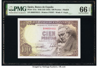 Spain Banco de Espana 100 Pesetas 19.2.1946 (ND 1949) Pick 131a PMG Gem Uncirculated 66 EPQ. 

HID09801242017

© 2020 Heritage Auctions | All Rights R...