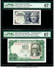Spain Banco de Espana 5; 1000 Pesetas 1947; 1971 (ND 1974) Pick 134a; 154 Two Examples PMG Superb Gem Unc 67 EPQ (2). 

HID09801242017

© 2020 Heritag...