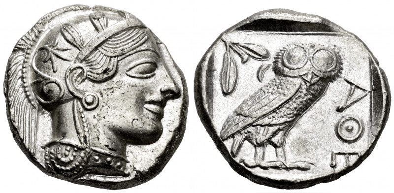 Attica. Tetradrachm. 454-404 BC. Athens. (Gc-2526). (Sng Cop-31). Anv.: Head of ...