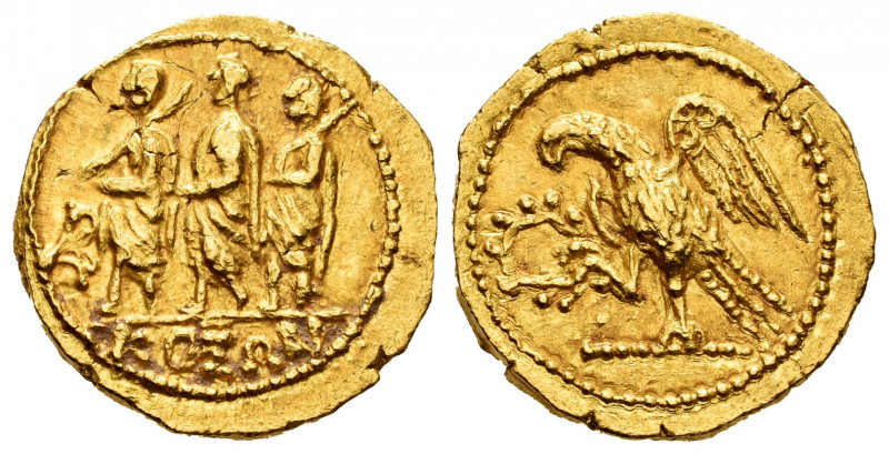 Thrace. Koson. Stater. 42 BC. (RPC-1701). (Gc-1733). Anv.: Roman consul (L. Juni...