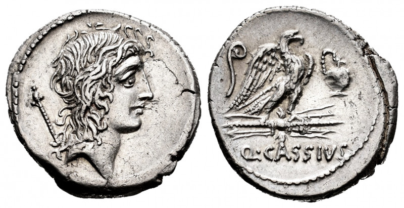 Cassius. Q. Cassius Longinus. Denarius. 55 BC. Rome. (Ffc-557). (Craw-428/3). (C...