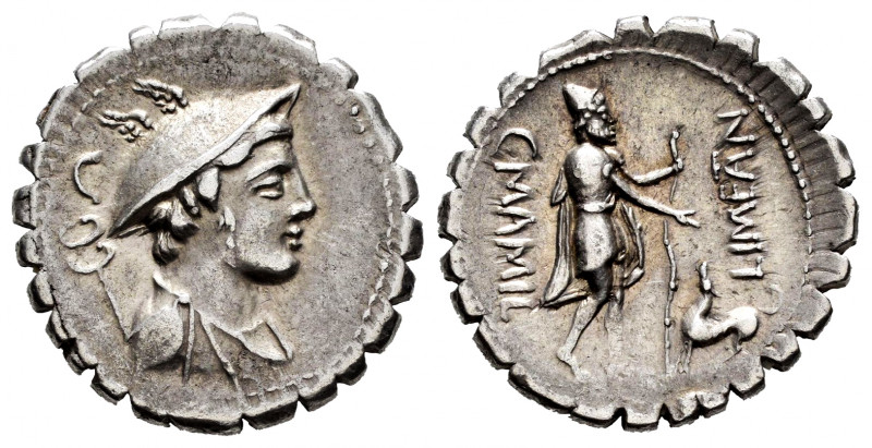 Mamilius. C. Mamilius Limetanus. Denarius. 82 BC. Auxiliary mint of Rome. (Ffc-8...