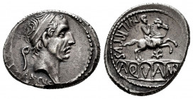 Marcius. C. Marcius Philippus. Denarius. 56 BC. Rome. (Ffc-894). (Craw-425/1). (Cal-962). Anv.: ANCVS below diademed head of Ancus Marcius right, litu...