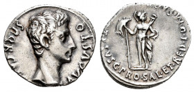 Augustus. Denarius. 18-17/16 BC. Colonia Patricia (Córdoba). (Ffc-223). (Ric-150a). (Cal-731). Anv.: CAE(SARI) AVGVSTO S.P.Q.R. bare head of Augustus ...