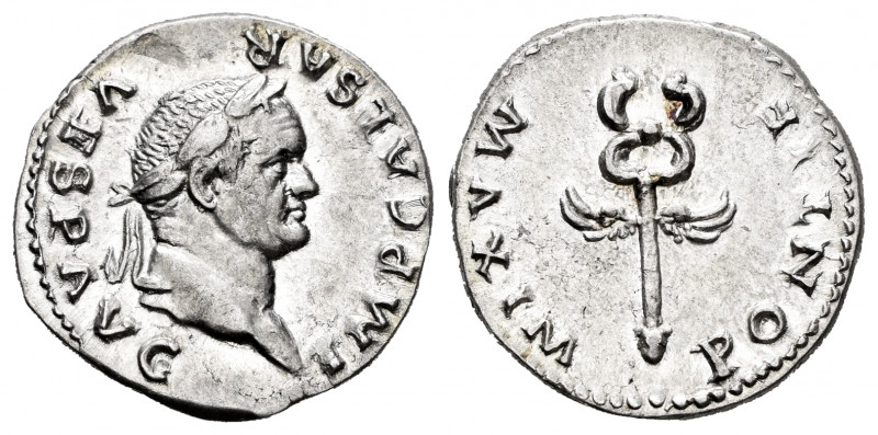 Vespasian. Denarius. 74 AD. Rome. (Ric-684). (Rsc-390). (Bmcre-146). Anv.: IMP C...