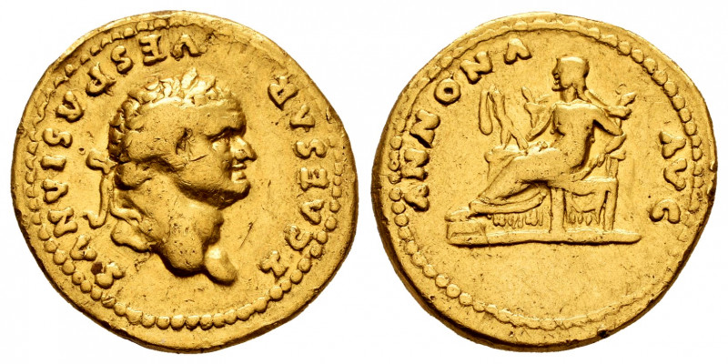 Titus. Aureus. 77-78 AD. Rome. (Ric-971 Vespasian). (Cal-726a). (Bmc-316 Vespasi...
