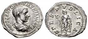 Diadumenian. Denarius. 217-218 AD. Rome. (Ric-IV 116). (Bmcre-94). (Rsc-21). Anv.: M OPEL ANT DIADVMENIAN CAES, bare-headed, draped and cuirassed bust...