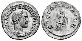 Gordian I Africanus. Denarius. 238 AD. Rome. (Ric-5). (Bmc-11). (Ch-10). Anv.: IMP M ANT GORDIANVS AFR AVG. Lauretae bust right. Rev.: SECVRITAS AVGG....