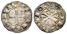 Kingdom of Castille and Leon. Alfonso VI (1073-1109). Dinero. Toledo. (Bautista-3.10 var). Anv.: ANFUS REX. Rev.: +TOL·ETUO·. Ve. 0,99 g. Punto sobre ...