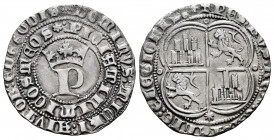 Kingdom of Castille and Leon. Pedro I (1350-1368). 1 real. Coruña. (Bautista-529). (Abm-379). Anv.: + DOMINVS : MICHI : AIVTOR : ED EGO DIS / ✿ : PICI...